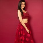 Simran Sharma Instagram – Feeling fierce in this stunning red ensemble!❤️ This color is definitely my power color! Can’t get enough of it💃🏻 
Lehenga by @architanarayanaofficial
Captured by
@media9manoj
@mysouthdiva 

#tollywood 
#redhot #boldandbeautiful #fashiongoals 
#mysouthdiva