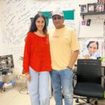Simrat Kaur Instagram – The man who casted me in Bollywood and who gave me Gadar2 ❤️🙏🏻… i can never thank you enough and best part of this pic is aunty ji is also blessing us 🥹❤️ @castingchhabra Mumbai, Maharashtra