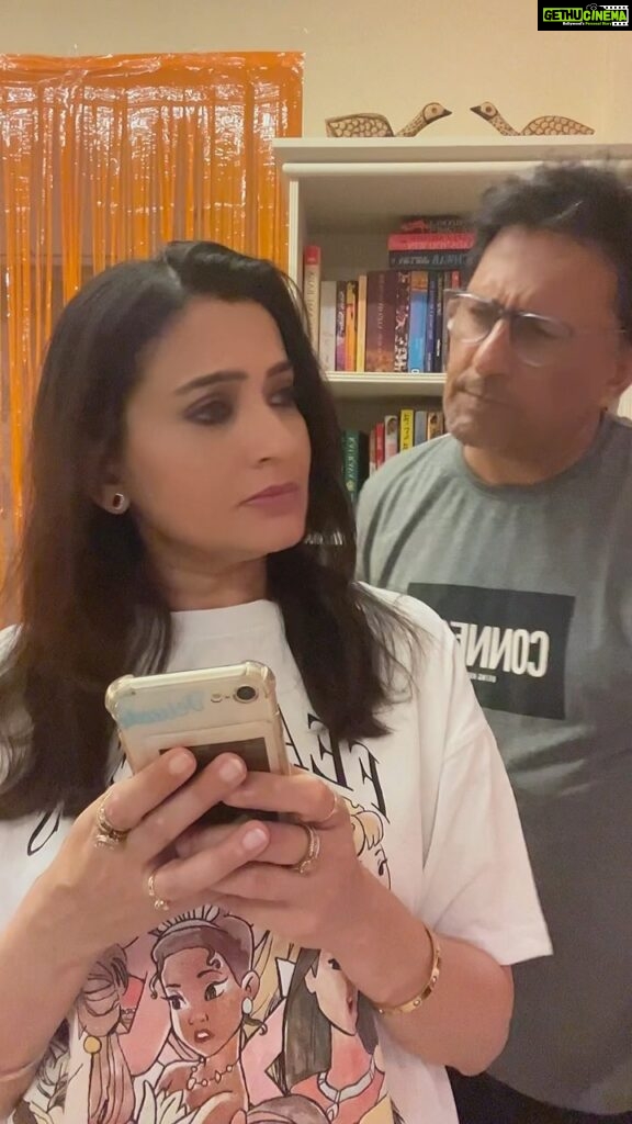 Smita Bansal Instagram - Universal truth 😬 #husbandandwife #smankush #funnycouplevideos