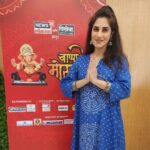 Smita Gondkar Instagram – Thank you @news18lokmat for this Honour ☺️🙏🏻
.
.
.
#smitagondkar #smittens #news18lokmat #ganeshfestival  #ganpatibappamorya #explorepage #instagram