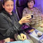 Sneha Ullal Instagram - Tired & Together #snehaullal #momanddaughter #nofilter #colombo #vistara @ushaullal19 T2 Mumbai International Airport