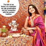 Sonalee Kulkarni Instagram - Why is #Sonalee's Ganpati Bappa idol in a warkari attire this year? Swipe to know, pick your copy of #PuneTimes for more, and enjoy the modaks as much as @sonalee18588 does! . . #sonalee #ganpatibappamorya #ganeshotsav #pune #punetimes #exclusive Pune, Maharashtra
