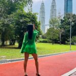 Sonalee Kulkarni Instagram - Standing tall …. 👠 not me, the tallest twin towers in the world baba! Exploring #kualalumpur in my first #travelogue on my @youtube channel. Episode out now LINK IN BIO #sonaleekulkarni #malaysia #travelblogger #travelphotography #storyteller #traveldiaries KLCC, Petronas Towers, Kuala Lumpur, Malaysia