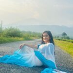 Soumitrisha Kundu Instagram - let us live like flowers wild and beautiful & drenched in sun!🦋🤍🩵 #soumitrisha