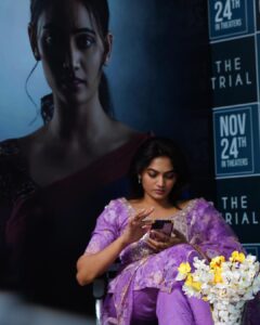 Spandana Palli Instagram - The trial 🌷  thankyou @urstruelynithin  for beautiful clicks 🎉