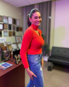 Spandana Palli Instagram - ♥️ Always look at the bright side🌷 Times Square, New York City