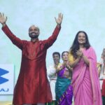 Spruha Joshi Instagram - Anchoring the joyous celebration of the ‘Farmer Cup 2023’ by Paani Foundation with the amazing Neeraj Narkar. Thank you Satyajit Bhatkal, Amir khan, Kiran Rao for including me in this team of superlatively talented people and giving me an opportunity to experience the joy, tears, love and the humongous strength of our own people. Anchoring this event has become an yearly ritual for me and I’m blessed to be a part of the team. Styled by : @tanmay_jangam Saree by - @suta_bombay 📸 @sagardaniphotos #spruhajoshi #actingcareer #marathiactors #movies #theatre #actorslife #marathitelevision