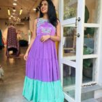 Sravana Bhargavi Instagram - Always coming up with innovative color combinations n prints @varuni_couture