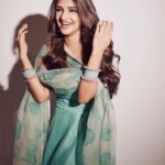 Sreeleela Instagram - The cameras eyes make me shy 🤭 . . . . . Outfit @rang_by_shilpa Styled by @ashwin_ash1 @hassankhan_3 Style team @avinash_kajjam Jewelry- @shopriyaaofficial Clicked by @arifminhaz Makeup By- @Deepikakarnanimakeovers Hair by @priyankaarora22