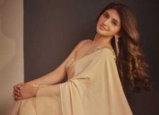 Sreeleela Instagram - Unsaid words, understood hearts ✨ . . . . . . . . Styled by - @ashwin_ash1 & @hassankhan_3 Style team - @avinash_kajjam Outfit - @shyamalbhumika @quirkbrandconsulting Jewellery- @lovisajewellery Make up @deepikakarnanimakeovers Dressman - @johnmarkgari Shot by - @arifminhaz