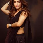 Sreeleela Instagram - When you don’t know what to wear the knack is wear black ✨ . . . . . . . . Styled by @rashmitathapa Wearing @tanva_by_deepika Jewellery @karnikajewelshyd Makeup @makeupartist_arti Hair @tejisinghofficial Shot by @puchi.photography Styling team @tedhimedhi
