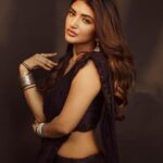 Sreeleela Instagram - When you don’t know what to wear the knack is wear black ✨ . . . . . . . . Styled by @rashmitathapa Wearing @tanva_by_deepika Jewellery @karnikajewelshyd Makeup @makeupartist_arti Hair @tejisinghofficial Shot by @puchi.photography Styling team @tedhimedhi