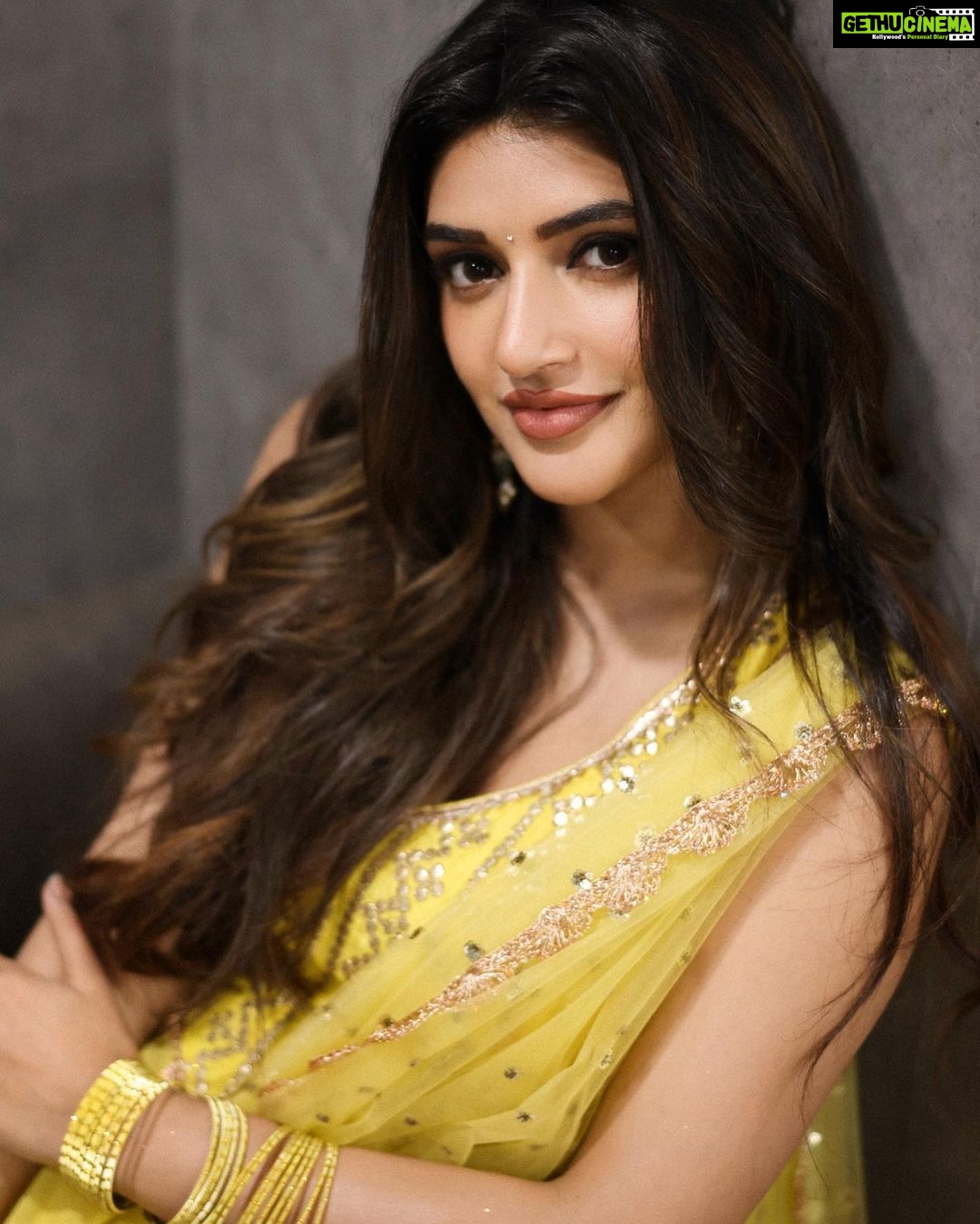 Sreeleela Instagram - Your name is my favourite word π . . . . . . . . . Styled by - @ashwin_ash1 & @hassankhan_3 Style team - @avinash_kajjam Outfit - @gopivaiddesigns @store.niam Jewelry- @karnikajewelshyd Shot - @pranav.foto Makeup- @Deepikakarnanimakeovers Hair- @tejisinghofficial