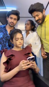 Sri Satya Instagram - Feel My Love @iamarjunkalyan @sri_satya_ @faima_patas #arya #feelmylove #love #instagood #joy #reelitfeelit #instareels #comedy #funreels #instaviral #viralvideos #entertainment #telugu #telugureels #reelsinstagram #reeloftheday #sunayvibe #train #biggboss #biggboss16 #biggbosstelugu6