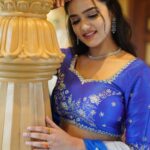 Sri Satya Instagram - 💙🦋✨✨✨ Outfit : @pari.designers_ MUA: @vinusha_makeoverartistry 📸: @happy_portraits_photography Location : @nizam_film_city