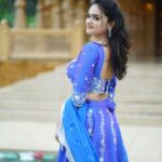 Sri Satya Instagram - 💙🦋✨✨✨ Outfit : @pari.designers_ MUA: @vinusha_makeoverartistry 📸: @happy_portraits_photography Location : @nizam_film_city