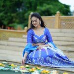 Sri Satya Instagram - 💙🦋✨✨✨ Outfit : @pari.designers_ MUA: @vinusha_makeoverartistry 📸: @happy_portraits_photography Location : @nizam_film_city