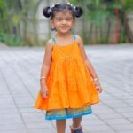 Sridevi Ashok Instagram - Wishing you all a very Happy and Prosperous Diwali. Sitara dresses @storiesofmirali Sitara’s beautiful Kanchipuram detailed dress was send by Mirali, crafted by the weavers of Balaramapuram. So glad to have been part of their mission of supporting the weaving community and promoting mindful clothing. #diwali #storiesbymirali #diwaliwithmirali #festivals #explore Photography : @ashok_chintala