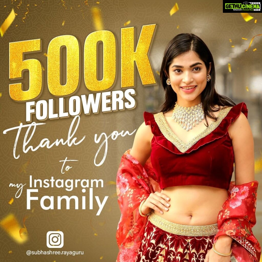 Subhashree Rayaguru Instagram - Thank you so much for 500k followers! Your support and engagement mean the world to me, and I’m grateful for each and every one of you. 🙏🎉 #500kFollowersGratitude Your likes, comments, and shares have made this journey incredible. Here’s to many more exciting moments together! 🥳🙌 #biggboss #biggboss7telugu #starmaa #maa #subhasree #teamsubbu #subbubigboss #BiggBoss #BiggBossTelugu #BiggBoss7Telugu #Bigg BossSeason7 #BiggBoss7TeluguUpdates #DisneyplusHotstar #Hotstar #Starmaa #Trending #TrendingReels #Explore #Viral #ViralReels #instagramers