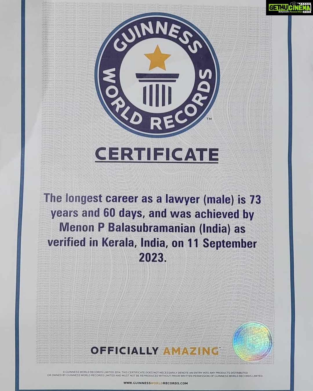 Suma Kanakala Instagram - Sri P.B.Menon(98yrs) my Ammaamma’s younger brother entered into the Guinness book for longest working advocate ( since 73yrs he is at work). He inspires me and many. My grandfather My SUPERHERO