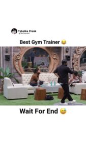 Sunny Arya Instagram - Best Gym Trainer 🤣 #Tehelkaprank #SunnyArya
#TehelkaBhai #biggboss17 #jiocinema #biggboss #bb17