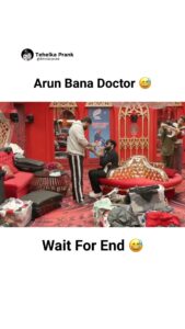 Sunny Arya Instagram - Arun बना Doctor 😂 
#Tehelkaprank #SunnyArya
#TehelkaBhai #biggboss17 #jiocinema #biggboss #bb17