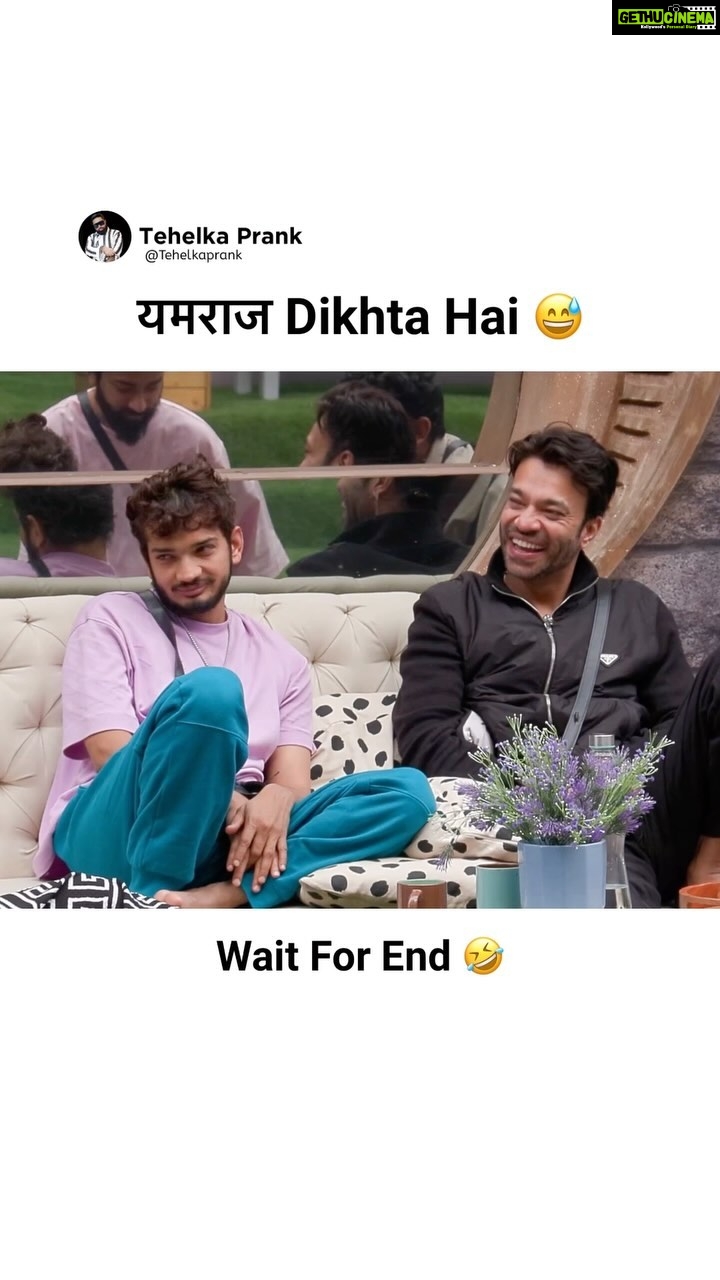 Sunny Arya Instagram - Yamraaj 😅😅😅 #Tehelkaprank #SunnyArya #TehelkaBhai #biggboss17 #jiocinema #biggboss #bb17