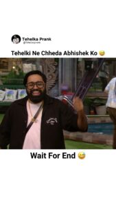 Sunny Arya Instagram - अभिषेक को छेड़ा🤣🤣 #Tehelkaprank #SunnyArya #TehelkaBhai #biggboss17 #jiocinema #biggboss #bb17