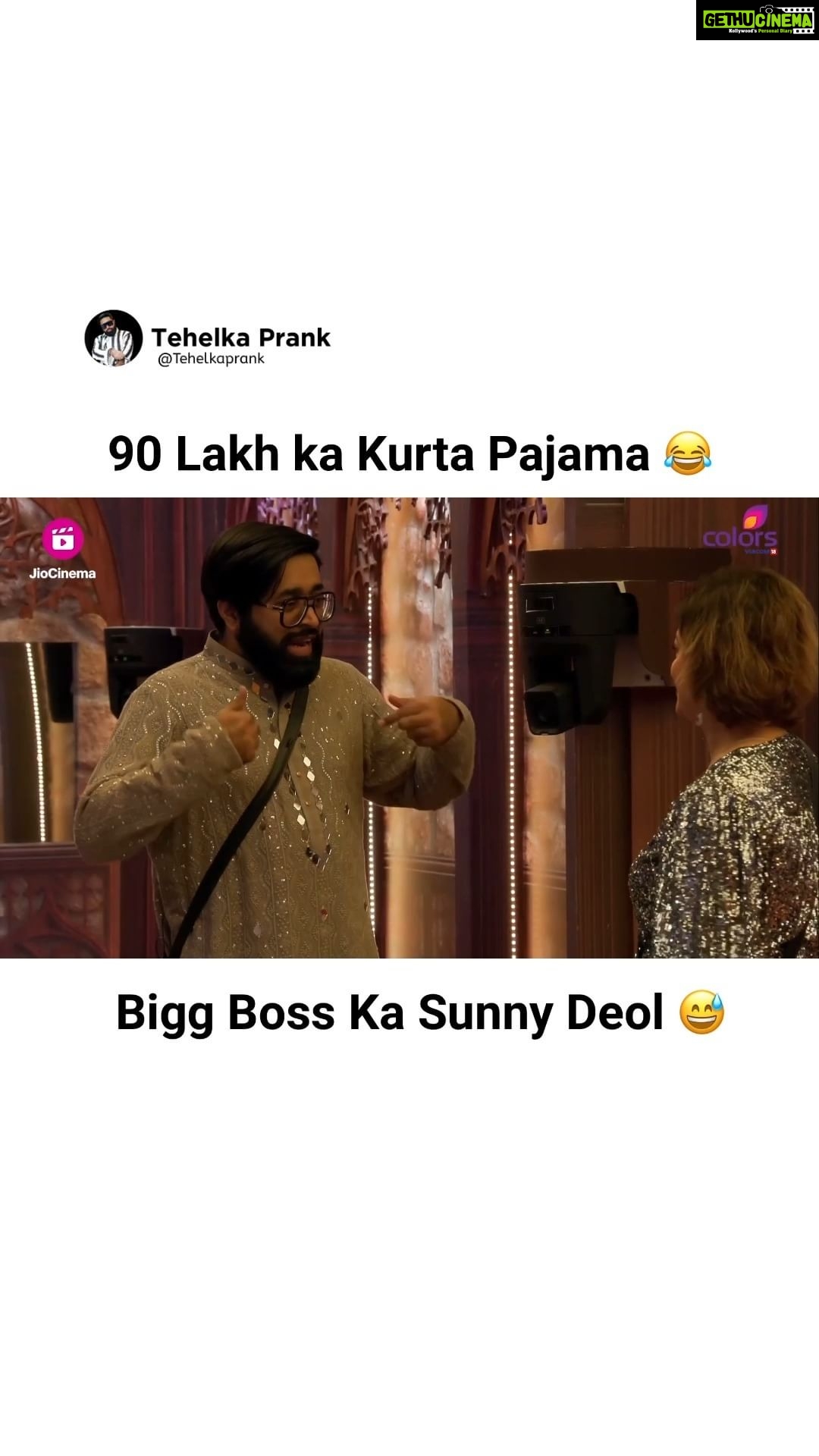 Sunny Arya Instagram - 90 Lakh ka Kurta Pajama 😲 #Tehelkaprank #SunnyArya #TehelkaBhai #biggboss17 #jiocinema #biggboss #bb17