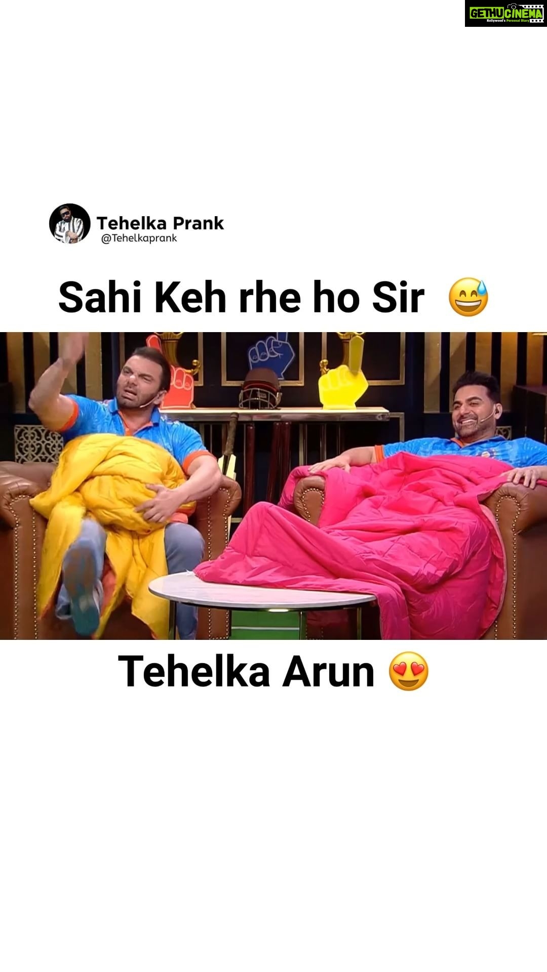 Sunny Arya Instagram - Sahi kah rhe ho sir 🤣 #Tehelkaprank #SunnyArya #TehelkaBhai #biggboss17 #jiocinema #biggboss #bb17