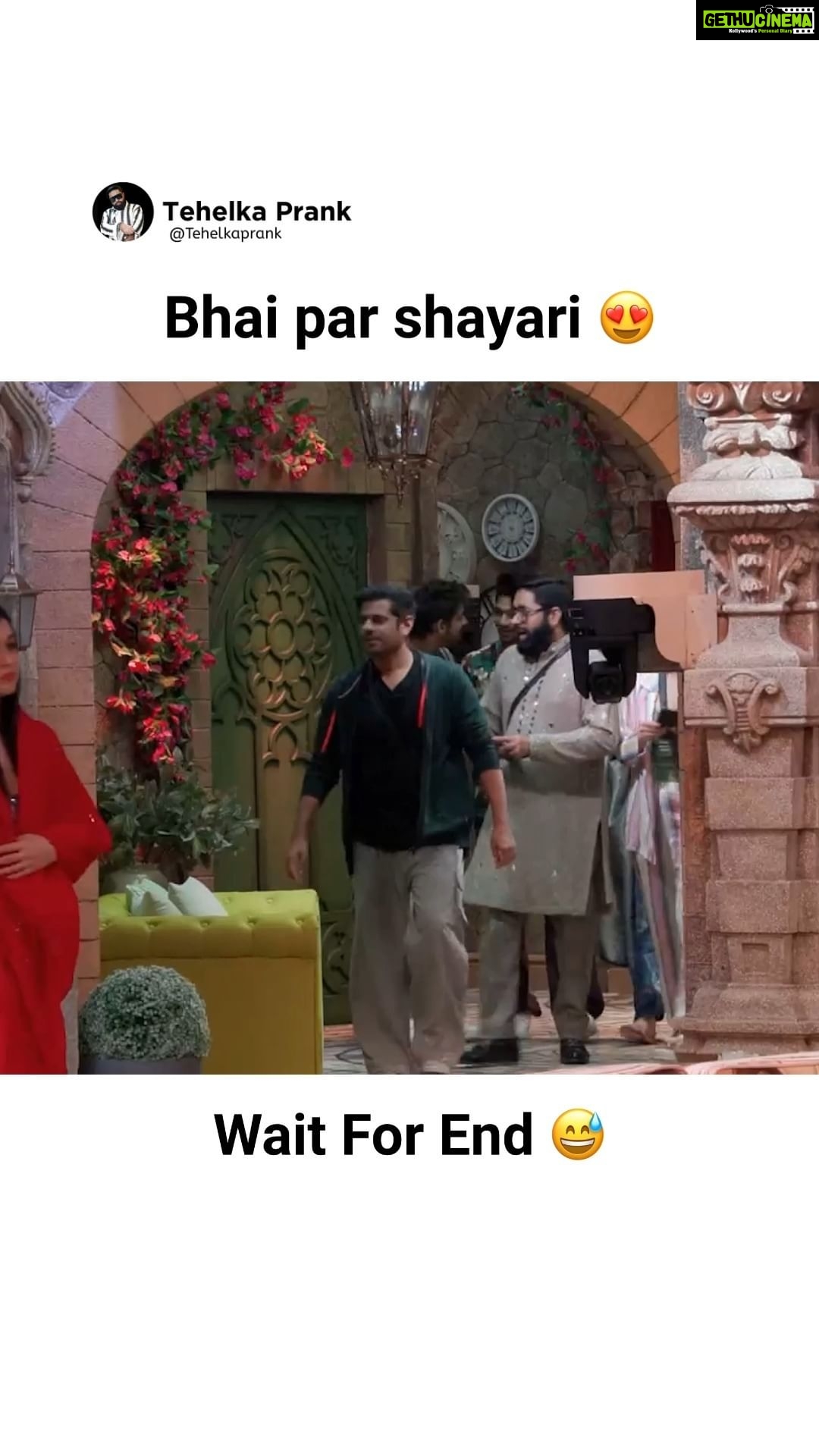 Sunny Arya Instagram - Bhai par Shayri 🤣🤣 #Tehelkaprank #SunnyArya #TehelkaBhai #biggboss17 #jiocinema #biggboss #bb17