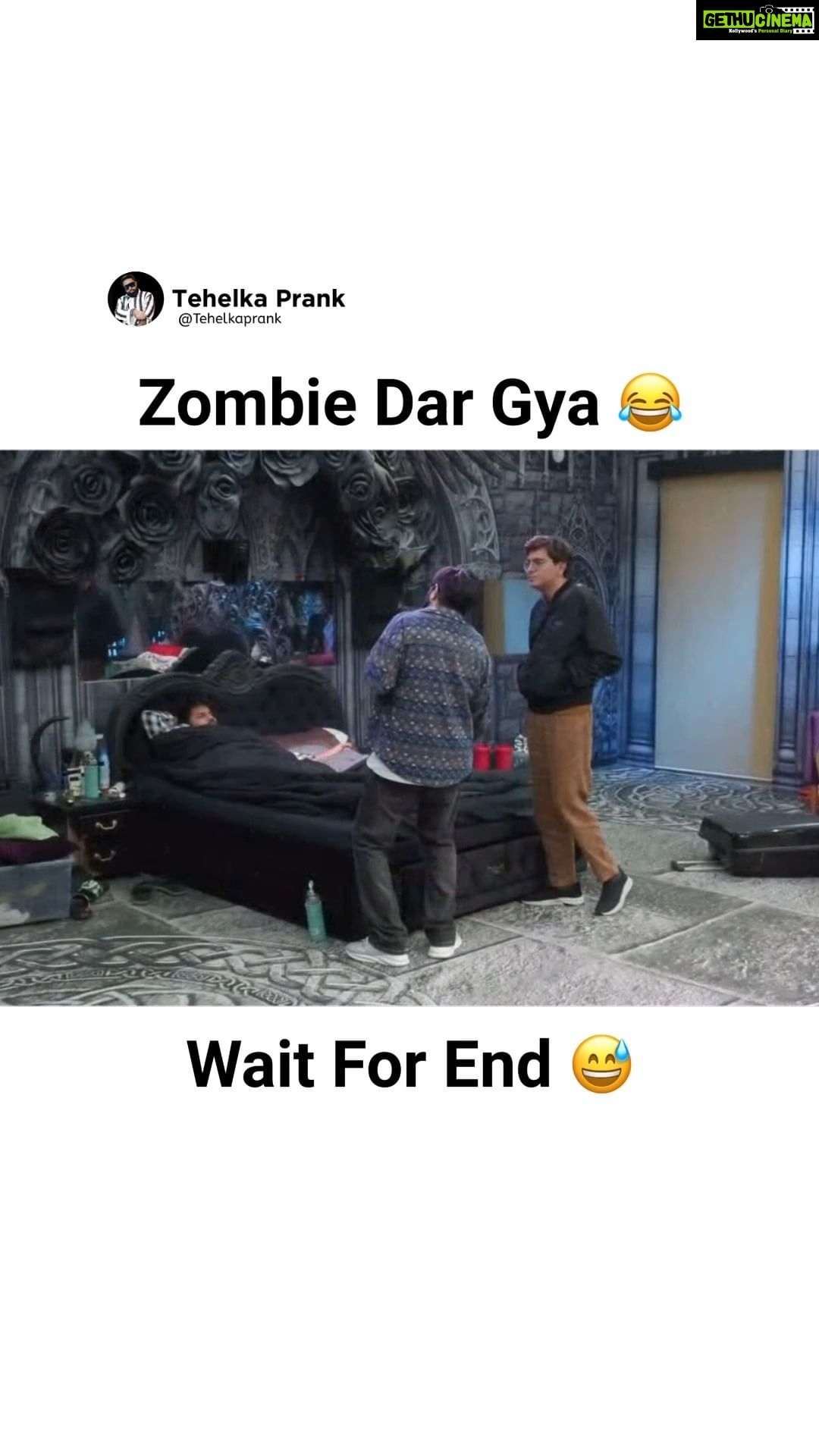 Sunny Arya Instagram - Zombie Dar Gya 🤣 #Tehelkaprank #SunnyArya #TehelkaBhai #biggboss17 #jiocinema #biggboss #bb17