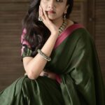 Surabhi Santosh Instagram - The kind of beauty I want is the hard to get kind, the one that comes from within- strength, courage and dignity ✨❣️ Photographer- @anandu._ps Saree and Blouse- @labeldesiromance Jewellery - @labeldesiromance Styling- @kavithasantosh29 #Oomph #SexyinSaree #CottonSaree #Greensaree #Sareetrends #sareein2023 #weddinginspo #indianweddingoutfits #sareeoutfitideas #sareedraping #sareeandblouse #sareeblousedesigns #embroideredblouse #contrastblouse