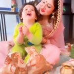 Surilie Gautam Instagram - Happy AHOI Ashtami to all the beautiful mothers and there beautiful babies 🥰❤️😇🙏🏻 #blessings #fasting #ahoiashtmi2023❤️🧿