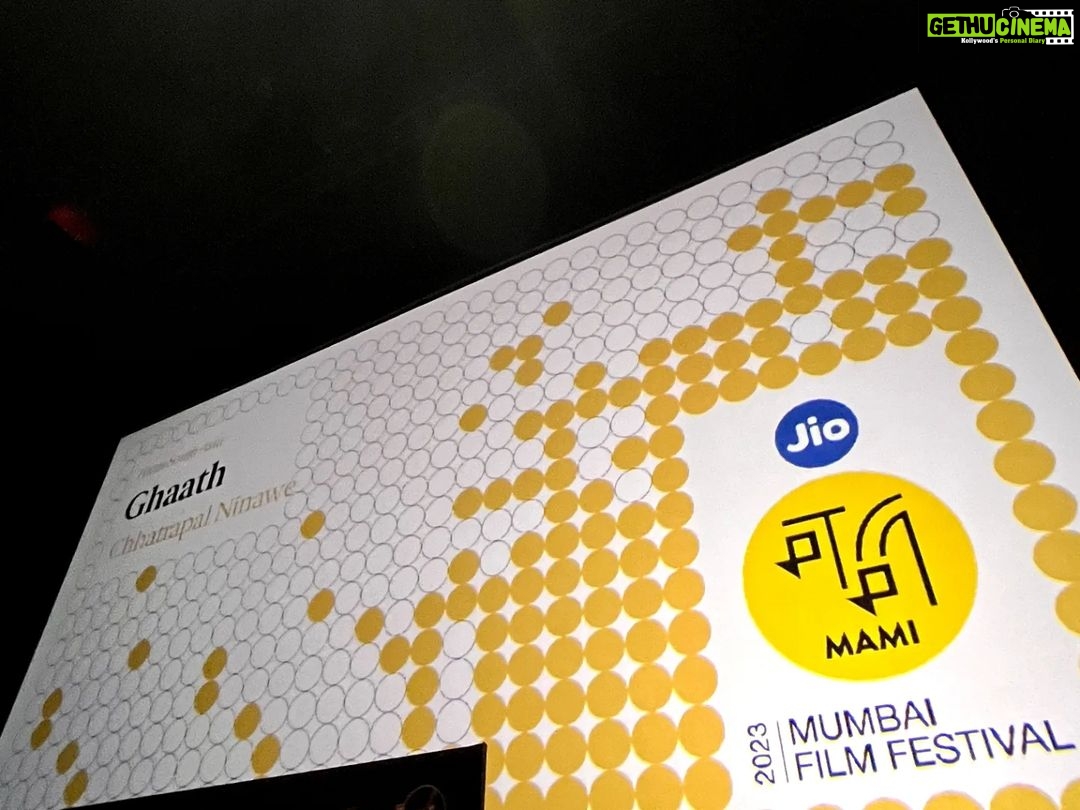 Suruchi Adarkar Instagram - A very special day indeed!!! Filled with loads of love & gratitude🙏.. A very surreal feeling🧿 .. (Trying to incorporate as much adjectives as I can ,just to describe my feelings) "Ghaath" had its Asia premiere @mumbaifilmfestival. Immensely grateful, honoured & happy for all the love & support.❤️ So, if you were there at the premiere & liked what you saw,we request you to vote for our film Ghaath (Ambush) for IMDb Audience Choice Award (delegates must have received an email regarding the same).Every vote counts✨ Special thanks to the makers & the presenters without whom this was not possible.. @papapancho0 @platoononefilms @shiladityabora #Ghaath #mumbaifilmfestival #film #MAMI