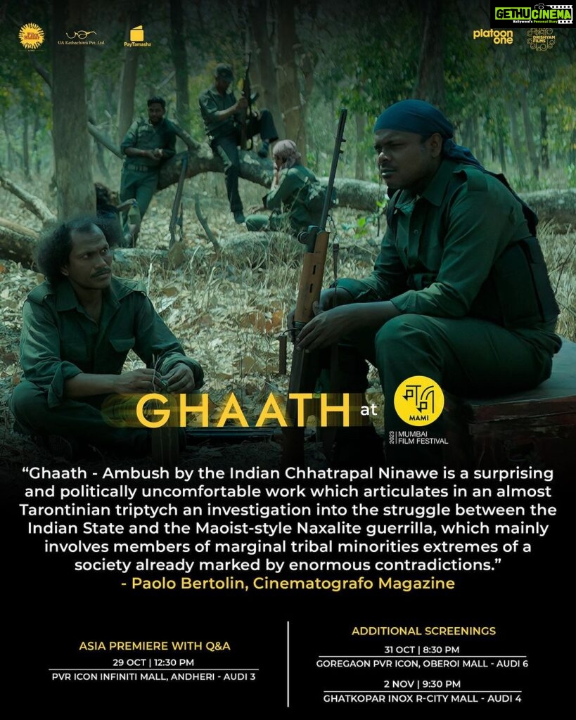 Suruchi Adarkar Instagram - Reasons why you should watch Ghaath at @mumbaifilmfestival this year: 1. One of the 19 films nominated for the GWFF (endowed with 50,000 euros) Best Debut Award at the @berlinale which is one of the top three film festivals in the world. 2. Won an independent critics award, the Giuseppe Becce Awards, as the best director at Berlinale 2023; one of the only Indian films to receive this award this year. 3. For a sublime and thrilling cinematic experience. 4. The reviews says it all, otherwise! See you there! #JioMAMIMumbaiFilmFestival2023 #MumbaiFilmFestival2023 #Ghaath