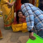 Swastika Dutta Instagram – It was Gaye holud, it was smiling time
📹@lakhshya_06 
#tomarkholahawa #happiness #trending #reelskarofeelkaro #marriage #holud #bengaliserial #togertherness