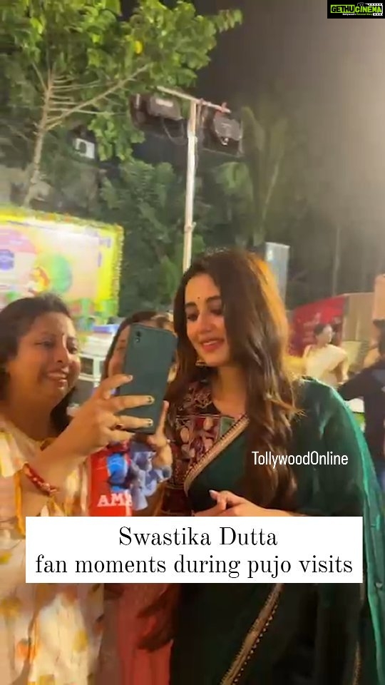 Swastika Dutta Instagram - It was selfie time for @swastika023 fans as she visited some pujo pandals during a parikrama ✨️#fanlove #PujoSpecial #Durgapujo2023 #metadurgapujasquad