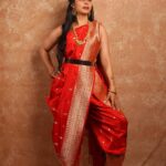 Tanishaa Mukerji Instagram - The warrior princess♥️💫 Stunning @tanishaamukerji for #SindoorKhela♥️ Stylist - @parikshaat Outfit - @avishekknaiya_official Photographer - @wadhwaniyaash Jewellery - @gehnajewellers1 #Stylefile #TanishaMukherjee #TanishaaMukerji #DurgaPuja #MaaDurga #Indian #Festive #StyleFile #IndianWeaves #TempleJewellery #Jewellery #Fashion #InstaLove #IndianBride #MarathiDrape #SareeDrape #Drape #Icon #Bollywood #Diva #Princess #Stylish