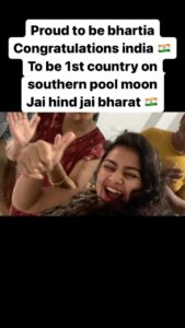 Tanushree Chatterjee Instagram - Proud to be bhartia  we are 1st country to land on moon s southern pool  congratulations 🥳  each n everyone let’s enjoy today 23/8/2023  Date  added to our bhartia history book with  vikram chandrayan 3 🇮🇳jai hind jai bharat 
 

#chadrayan3 #indiachandrayan3 #proudindian #moon #roketscience