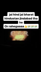 Tanushree Chatterjee Instagram - Hindustan zindabad tha , he or hamesha rahegaaaaa 🇮🇳
 Sunny pagi love you maza agaya aaj  purani yaade taza hogaya 

#gadar2 #gadar2_movie #hindustanjindabad #india #indiazindabad🇮🇳