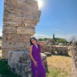Tanya Sharma Instagram - Safar ka hi tha mei safar ka rha. ✨ Oct of 2023 🦄 . Wearing - @srstore09official #travel #tanyasharma #ancient #pammukale #turkey #antalya Hiarapolis Pammukale