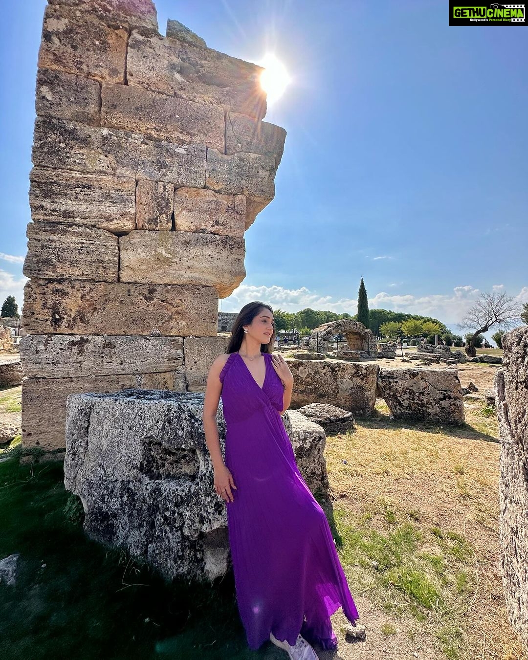 Tanya Sharma Instagram - Safar ka hi tha mei safar ka rha. ✨ Oct of 2023 🦄 . Wearing - @srstore09official #travel #tanyasharma #ancient #pammukale #turkey #antalya Hiarapolis Pammukale