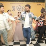 Tarjanee Bhadla Instagram - Still can’t get over the night! 3 Ekka running very very very successfully in theatres near you! . . . Outfit @hv_studio22 Styling @ishhaa_nagar Jwellery @jewels.byneha Makeup and Hair @team_aanalsavaliyaorange Photos @karangurjarfilms