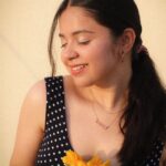 Tarjanee Bhadla Instagram – Streching towards the sky like ai don’t care💛
.
.
.
clicked by @manushii.pcshah
.
.

#photoshoot#sunkissed 
#sunflower#polkadotdress
#sunnyvibes#grainyphoto
#tarjaneebhadla#tarjanee
#sunnyphotoshoot#photography#potraitshopt#potrait