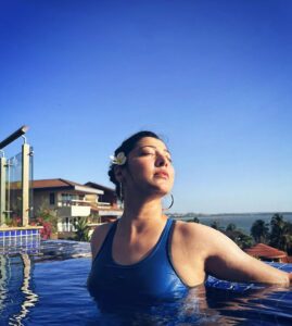 Tejaswini Pandit Instagram - Protect your peace !! 
.
.
#tejaswinipandit #hydrophobic #🌊
