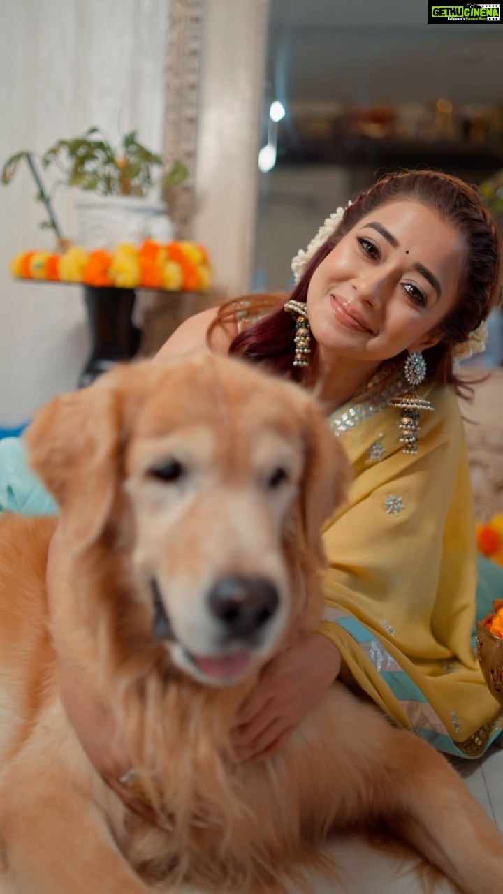 Tina Datta Instagram - Today starts the auspicious festival of Diwali and this year like many, I’m celebrating away from family. However Bruno has been a constant in my life, by my side always so sharing a glimpse of what Diwali is looking like in our world ❤️ @areesz . . . #diwali #happydiwali #diwalipreparations #fashion #style #lookbook #feelkaroreelkaro #feelitreelit #tinakastyle #tailortalks