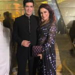 Tisca Chopra Instagram - Trust @manishmalhotra05 to raise the bar every single time .. At the Bridal Couture show last night, bridal wear re-imagined.. mens wear with trains, goth brides and Czarina inspired lehengas .. To add to the dazzle were @aliaabhatt and @ranveersingh .. all at yeh fabulous @nmacc.india #lotusroom Meanwhile it was a serious #glowup for me in a gorg @manishmalhotraworld saree .. while I enjoyed the company of some serious brains .. @farazarifansari and #vibhupur #aboutlastnight #saree #bridal #couture #glowup