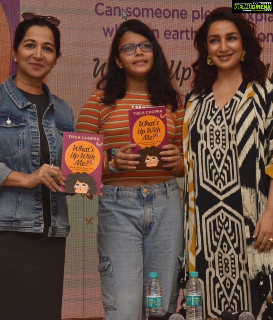 Tisca Chopra Instagram - The launch of #whatsupwithme with my wonderful editor @bhargava_vidhi at @westland_books @red_pandaindia along with my darling @kiranmanral who so warmly took over the session impromptu.. Thanks @titlewavesbookstores for hosting us .. Thanks also to my fav crew @crazypree @suparnachatterjee @saki_68 @guraab who made the evening full To my best bud and husband @flywrite26 who is forever a solid cheerleader.. And finally to my darling Tara to whom the book is dedicated .. To all other young girls who need help navigating puberty.. the book is yours with all my love .. #bookstagram #book #bookishlove #puberty #mensturation #period #girls #reddot #preteen #teens #pimples #people #parenting #parents