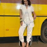 Tisca Chopra Instagram - Would make a decent washing powder ad .. Styled by the genius @stylemuze In @ankurjpret @louboutinworld and #bestbusesmumbai